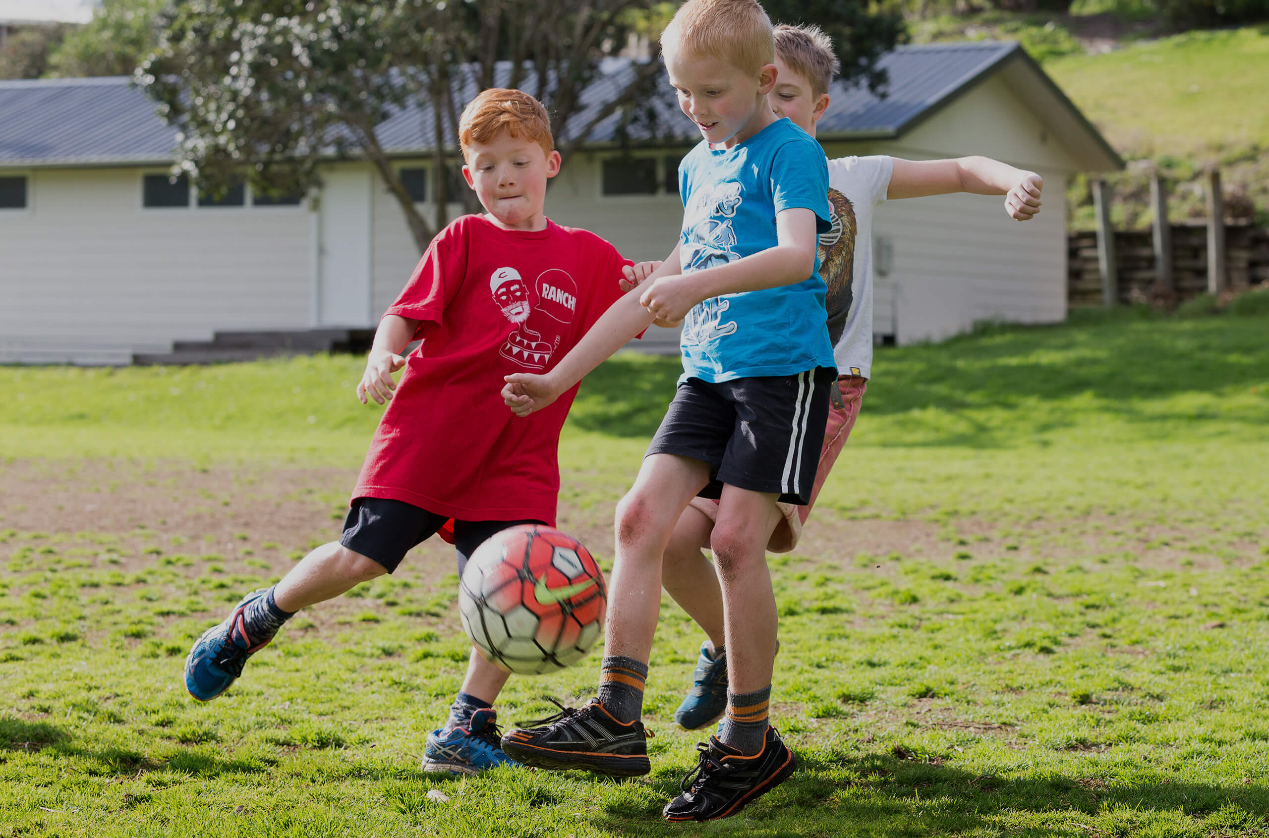 Kids Playing Soccer Dirt On Knees